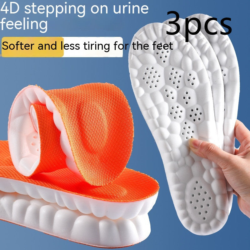 4D Cloud PU Massage Insoles – Shock-Absorbing & High Elastic
