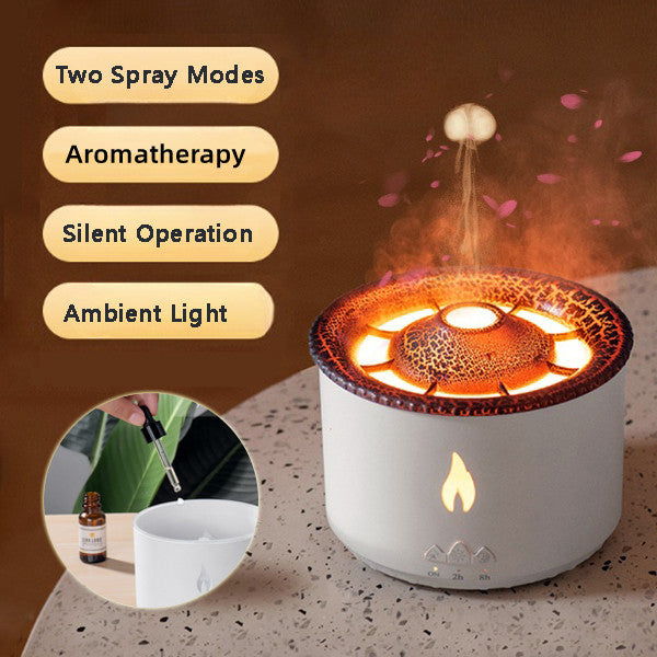 Ultrasonic Volcano Essential Oil Humidifier & Aromatherapy Diffuser