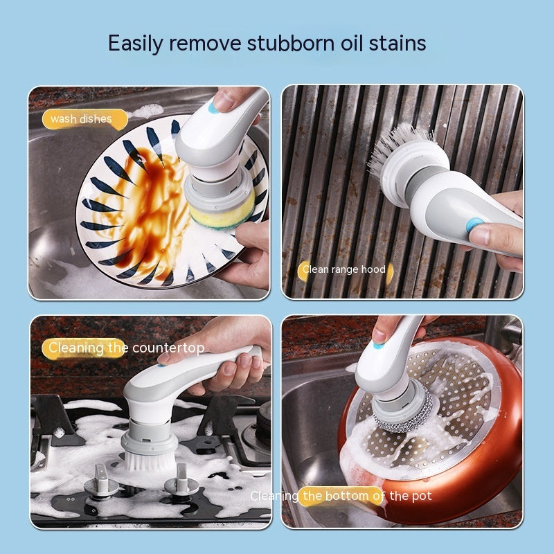 4-in-1 Electric Spin Scrubber – Handheld Cordless Cleaning Brush