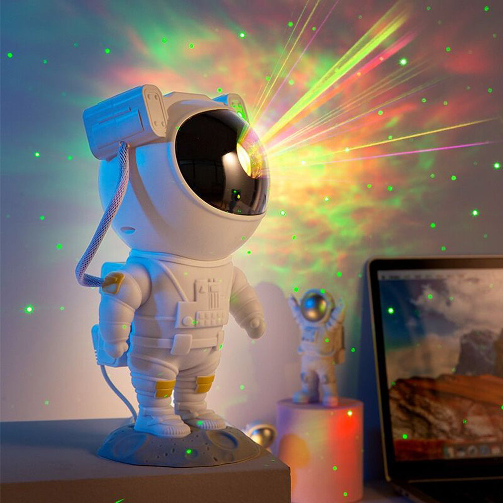 Astronaut Galaxy Star Projector Nightlight – USB Table Lamp