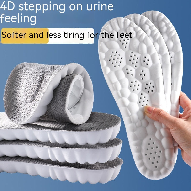 4D Cloud PU Massage Insoles – Shock-Absorbing & High Elastic