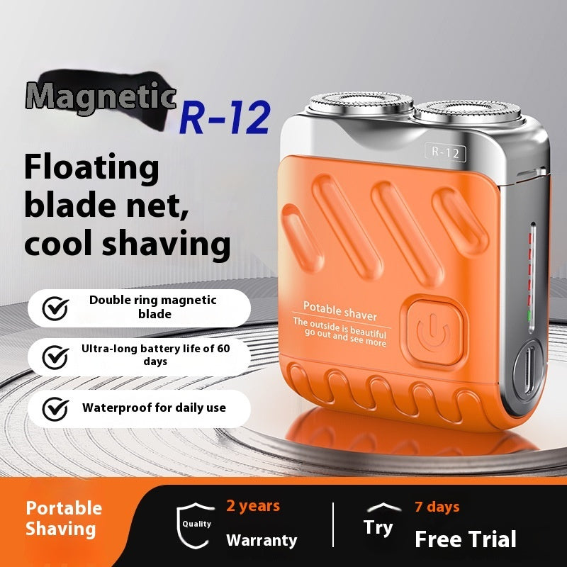 Portable Dual-Ring Electric Shaver