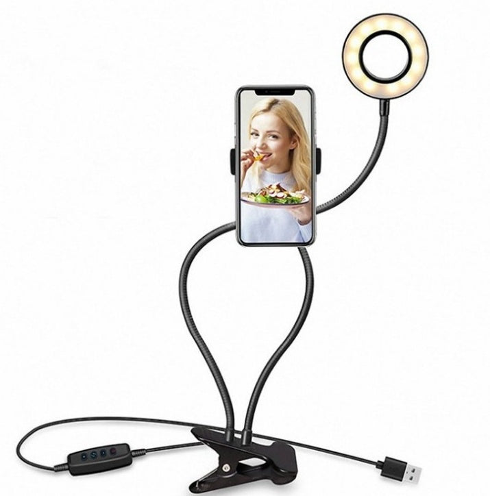 8cm LED Selfie Ring Light with Adjustable Stand