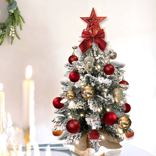 2ft Mini Flocked LED Tabletop Christmas Tree