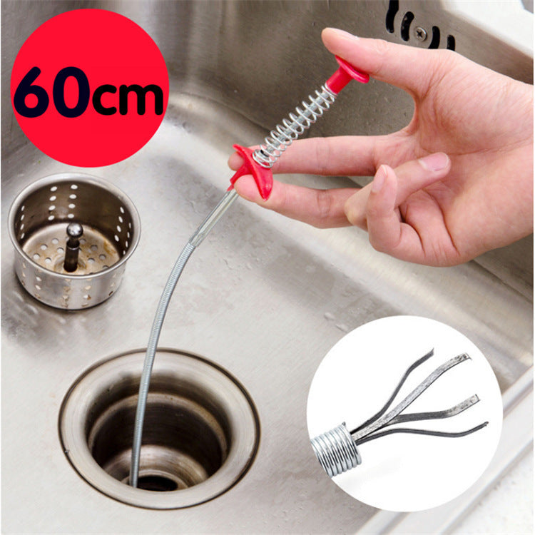 60cm Drain Snake Hair Clog Remover – Kitchen & Bathroom Tool
