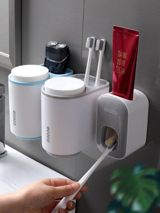 Wall-Mount Automatic Toothpaste Dispenser Set