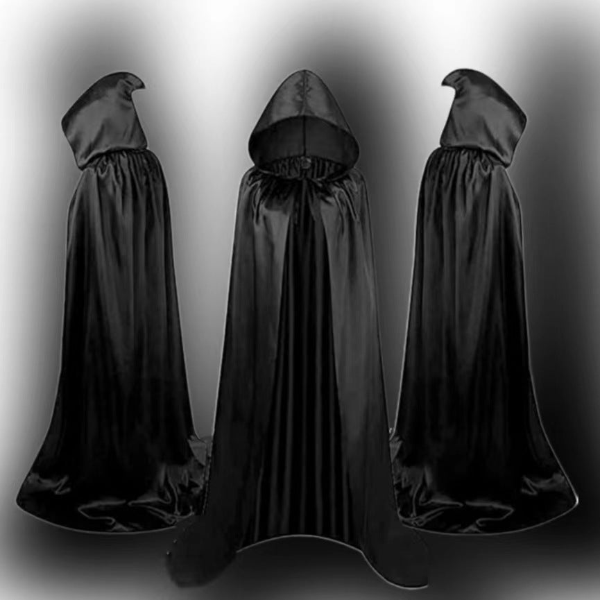 Halloween Wizard Cloak – Hooded Cape for Kids Party Costume