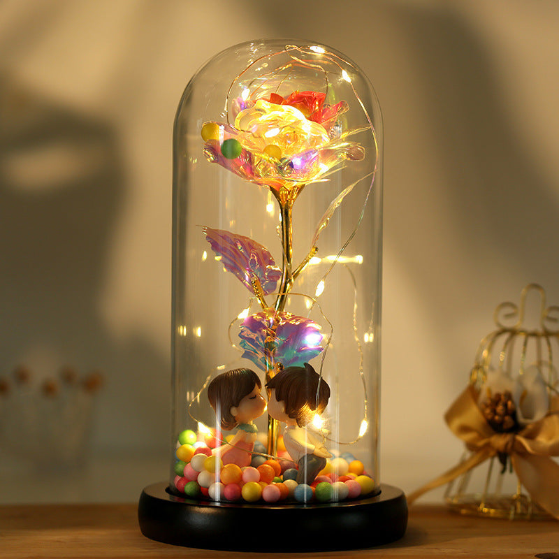 24K Gold Foil Flower LED Christmas Gift