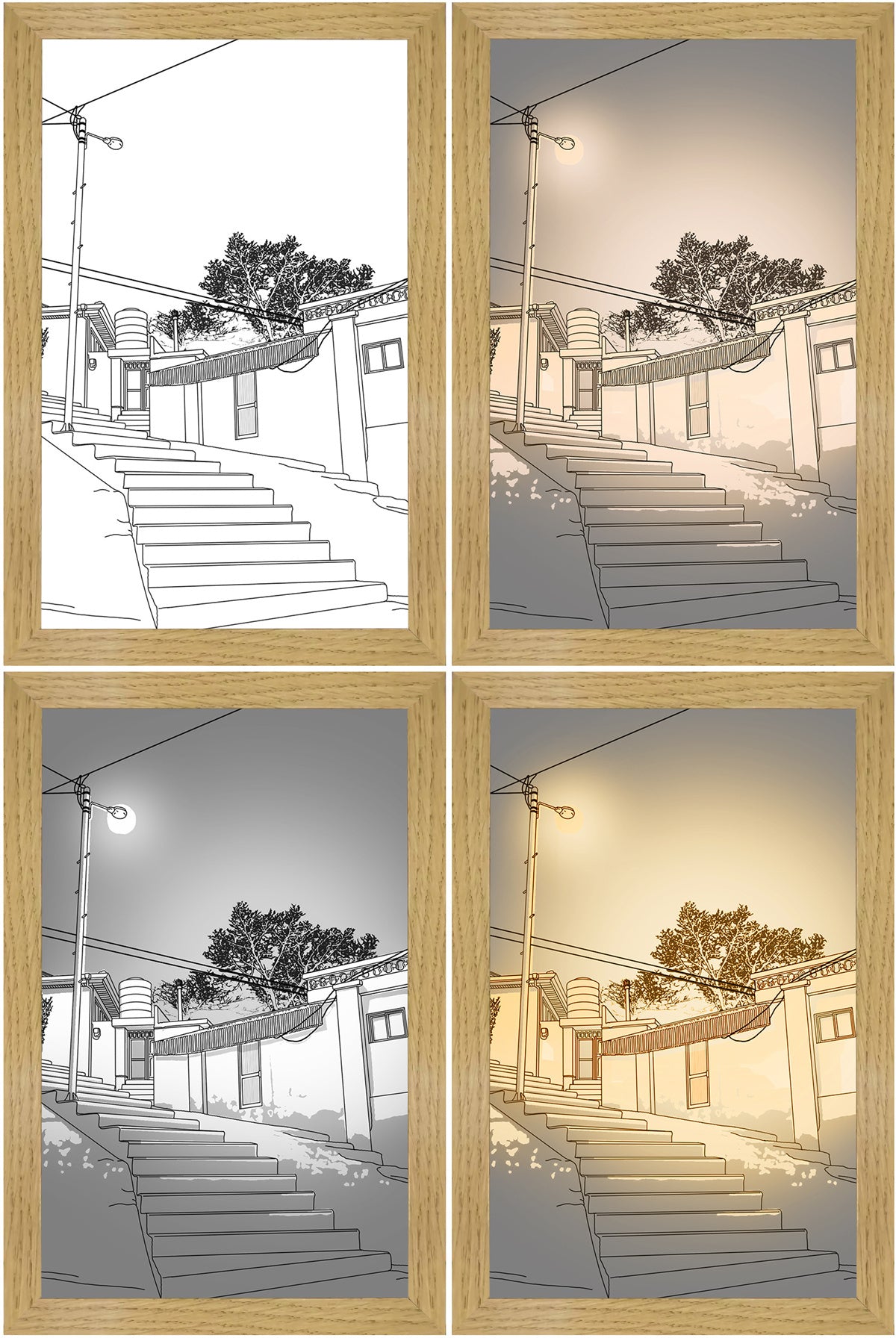 LED Illuminated Picture Night Light – Creative Bedside Decor