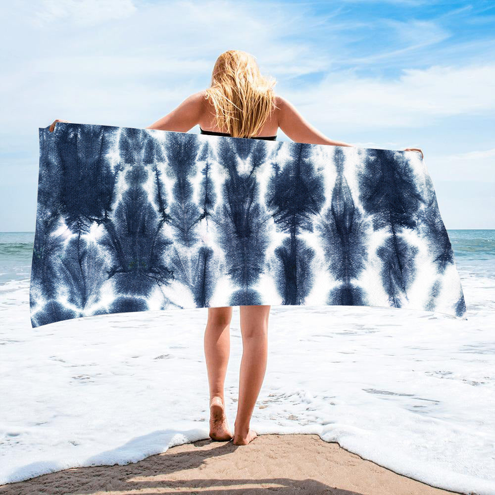 Microfiber Square Beach Towel Towel Material Square Towel Tie-Dye Series