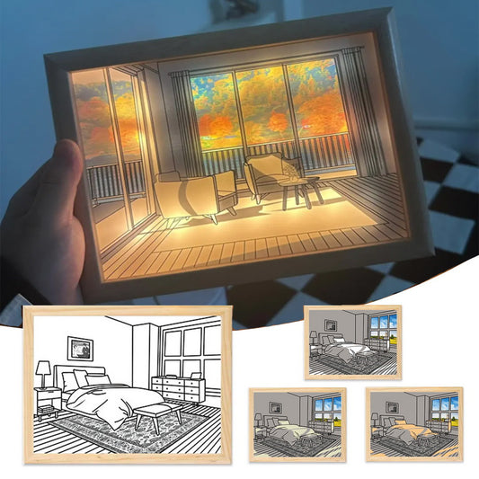 LED Illuminated Picture Night Light – Creative Bedside Decor
