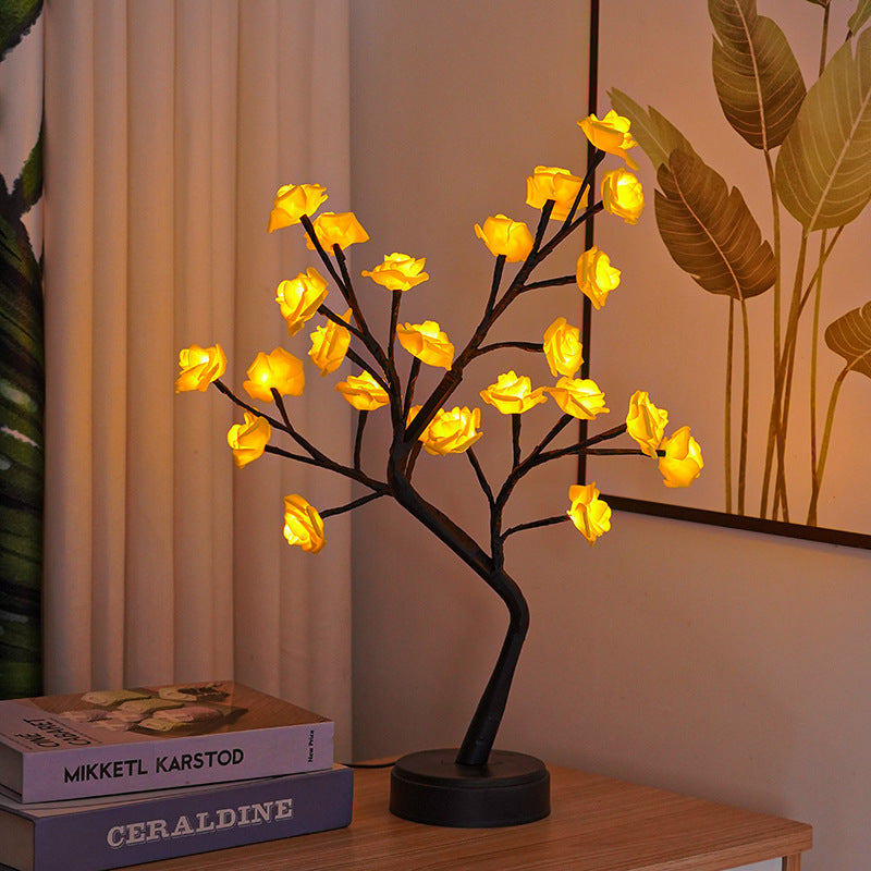 Flower Tree Rose USB Table Lamp Night Light