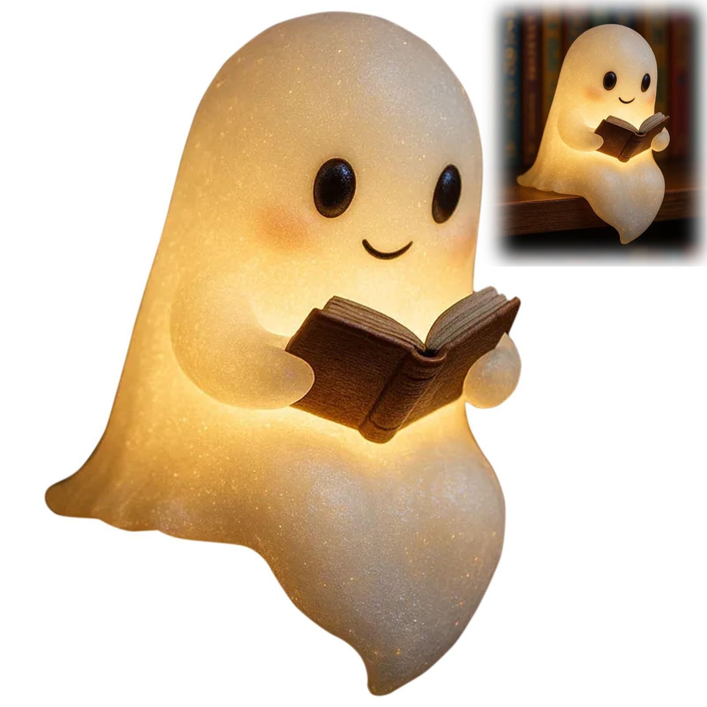 Cute LED Ghost Night Light – Kids’ Bedside Lamp & Halloween Decor