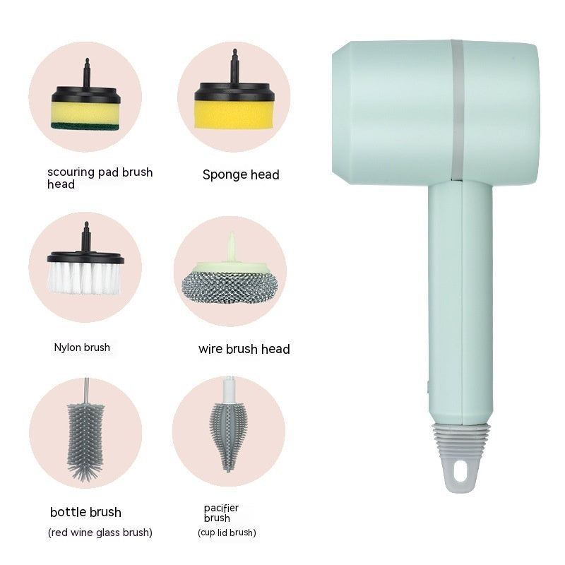 Electric 4-in-1 Rechargeable Cleaning Brush – Kitchen & Bathroom