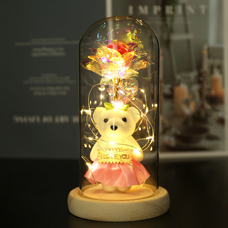 24K Gold Foil Flower LED Christmas Gift