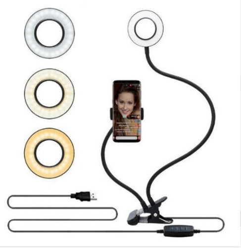 8cm LED Selfie Ring Light with Adjustable Stand