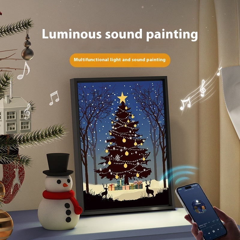 Luminous Christmas Tree Painting Bluetooth Speaker