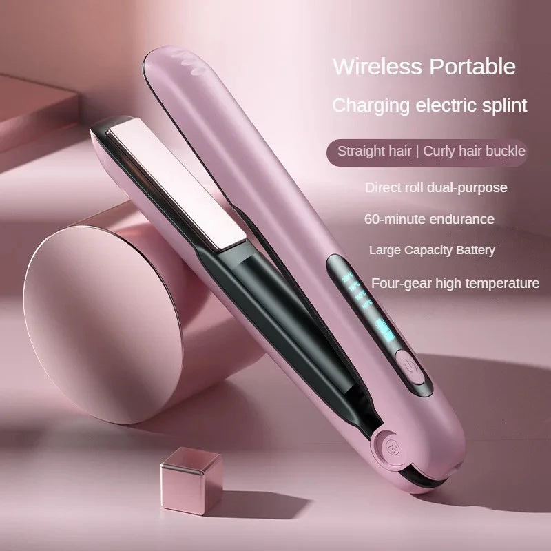 Wireless 2-in-1 Mini Hair Straightener & Curler USB