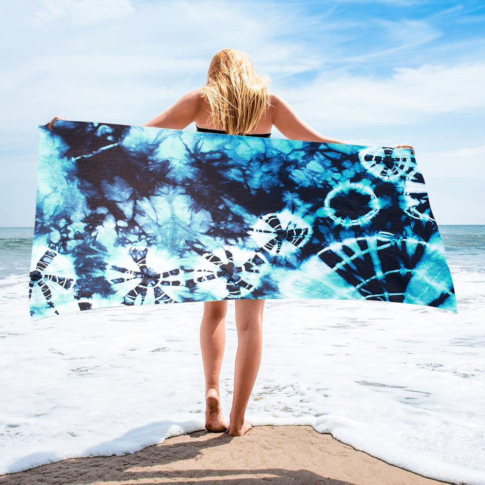 Microfiber Square Beach Towel Towel Material Square Towel Tie-Dye Series