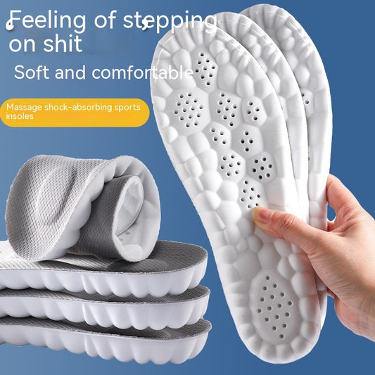 4D Cloud PU Massage Insoles – Shock-Absorbing & High Elastic