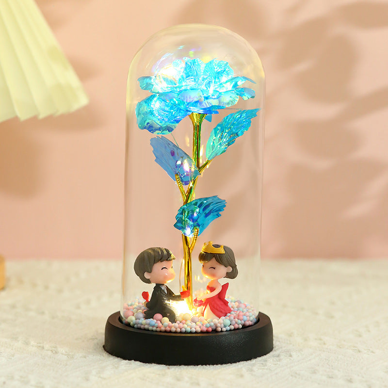 24K Gold Foil Flower LED Christmas Gift