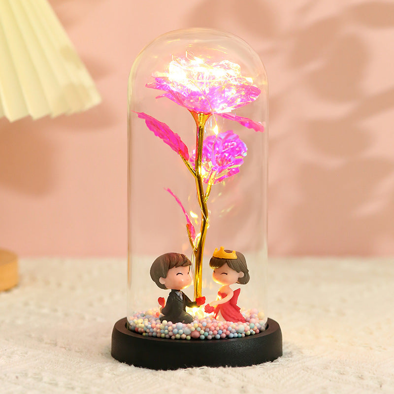 24K Gold Foil Flower LED Christmas Gift