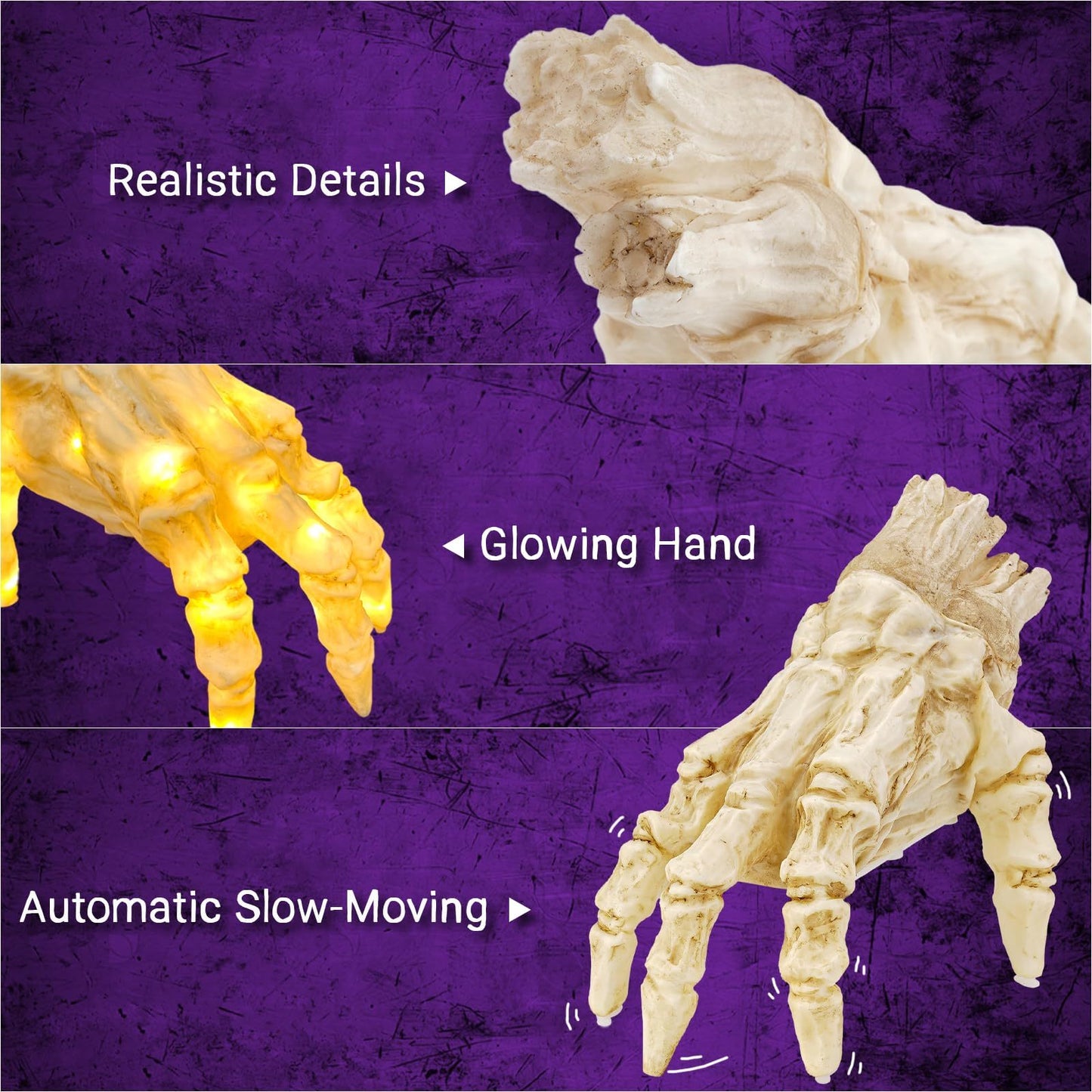 Halloween Luminous Zombie Hand with Sound & Motion