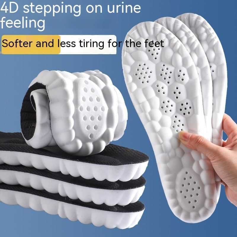 4D Cloud PU Massage Insoles – Shock-Absorbing & High Elastic