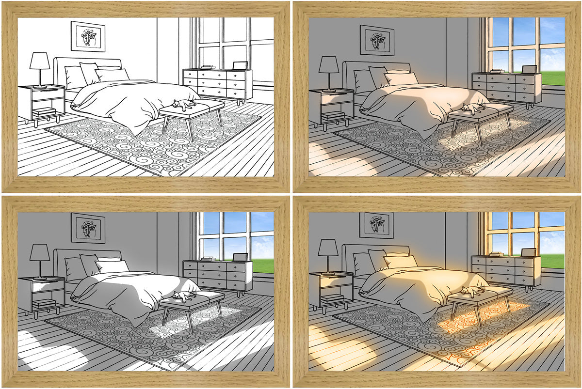 LED Illuminated Picture Night Light – Creative Bedside Decor