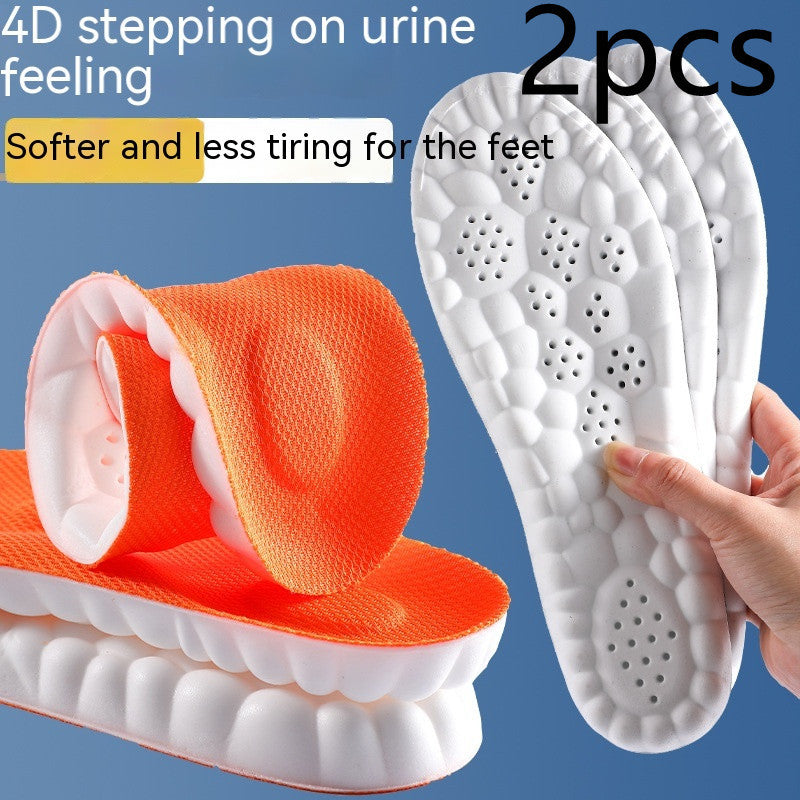 4D Cloud PU Massage Insoles – Shock-Absorbing & High Elastic