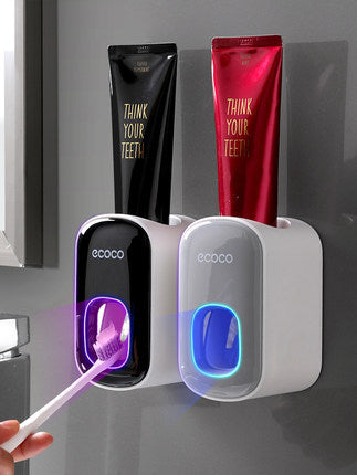 Wall-Mount Automatic Toothpaste Dispenser Set