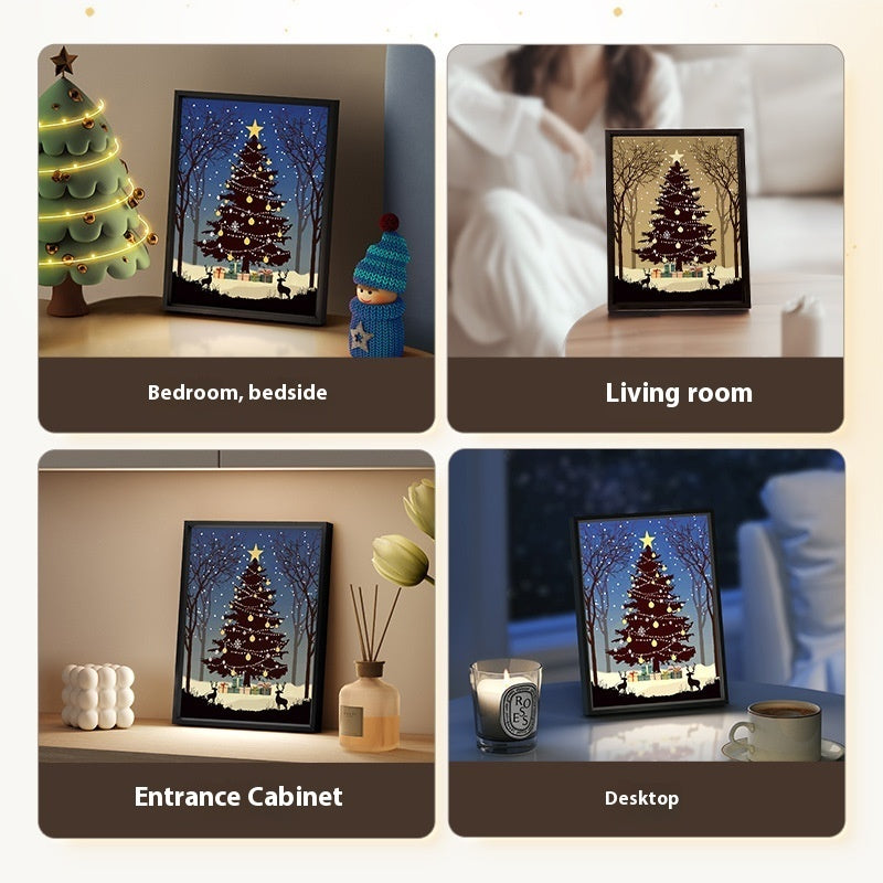 Luminous Christmas Tree Painting Bluetooth Speaker