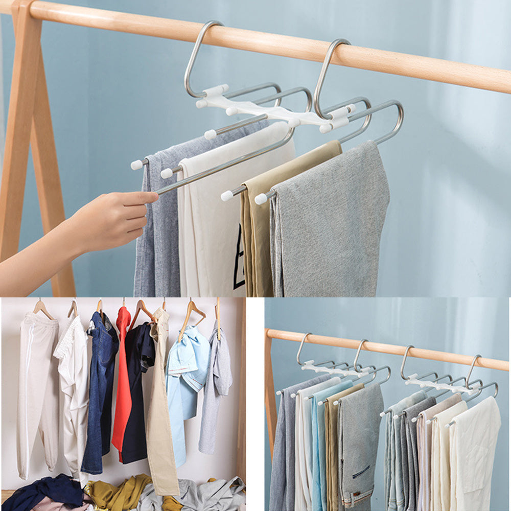 5-in-1 Multi-Functional Stainless Steel Clothes Hanger