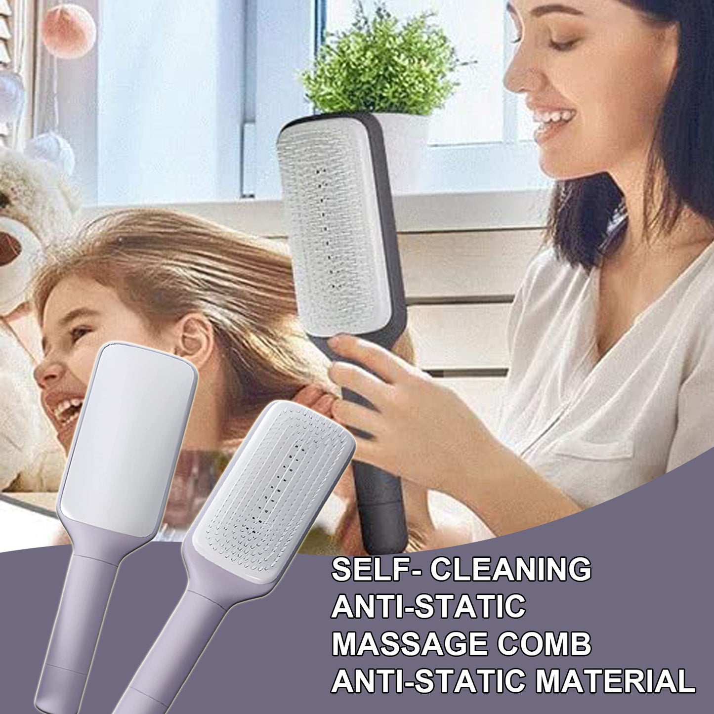 Self-Cleaning Scalp Massage Comb