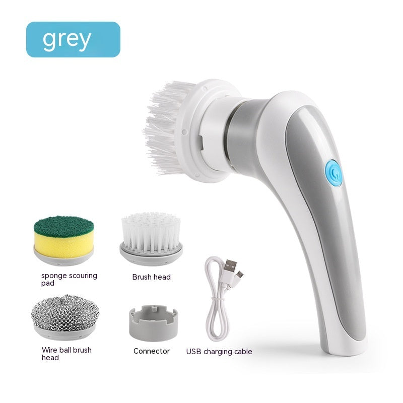 4-in-1 Electric Spin Scrubber – Handheld Cordless Cleaning Brush