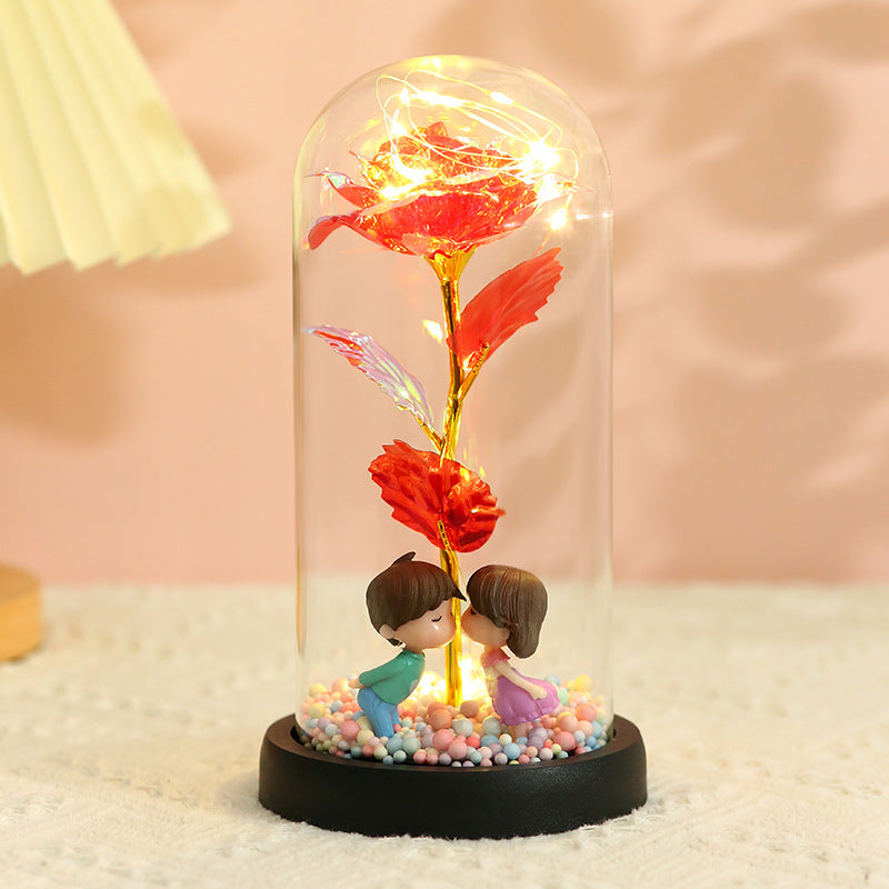 24K Gold Foil Flower LED Christmas Gift