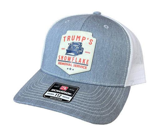 Trump Snowflake Removal Service 2024 Richardson Trucker Hat UV Printed Premium Leatherette