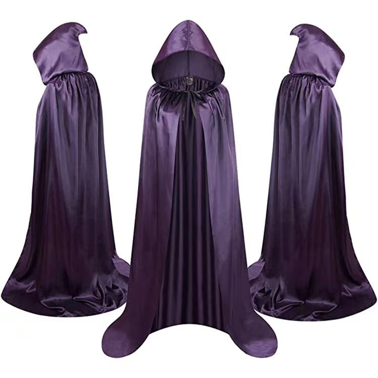 Halloween Wizard Cloak – Hooded Cape for Kids Party Costume