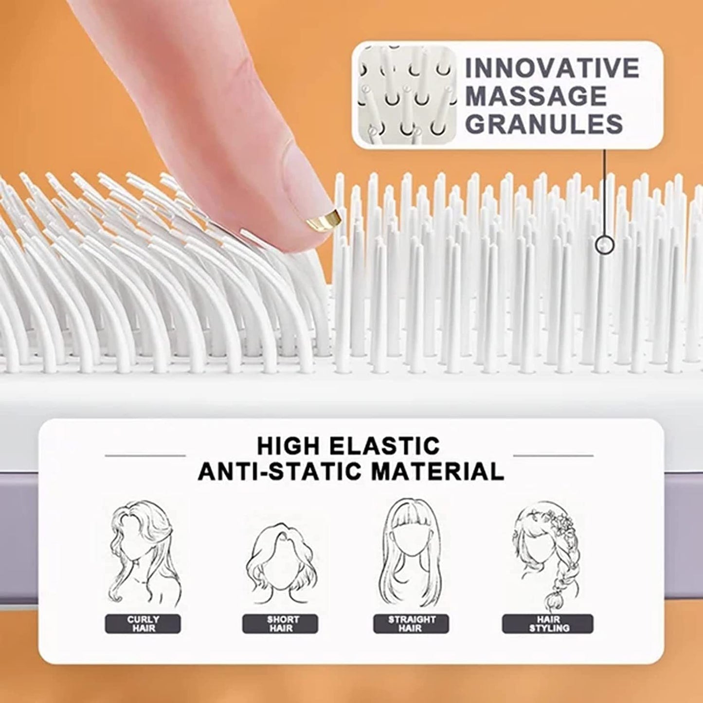 Self-Cleaning Scalp Massage Comb
