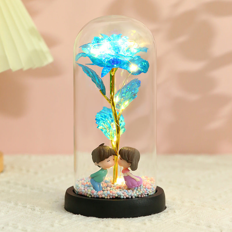 24K Gold Foil Flower LED Christmas Gift