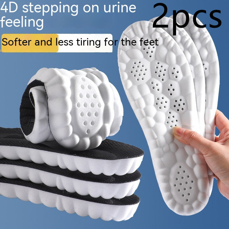 4D Cloud PU Massage Insoles – Shock-Absorbing & High Elastic