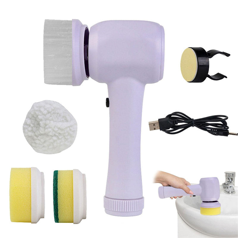 4-in-1 Electric Spin Scrubber – Handheld Cordless Cleaning Brush