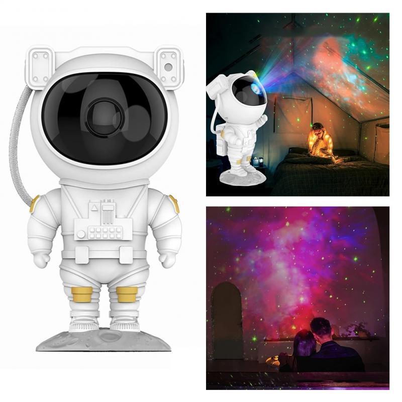 Astronaut Galaxy Star Projector Nightlight – USB Table Lamp