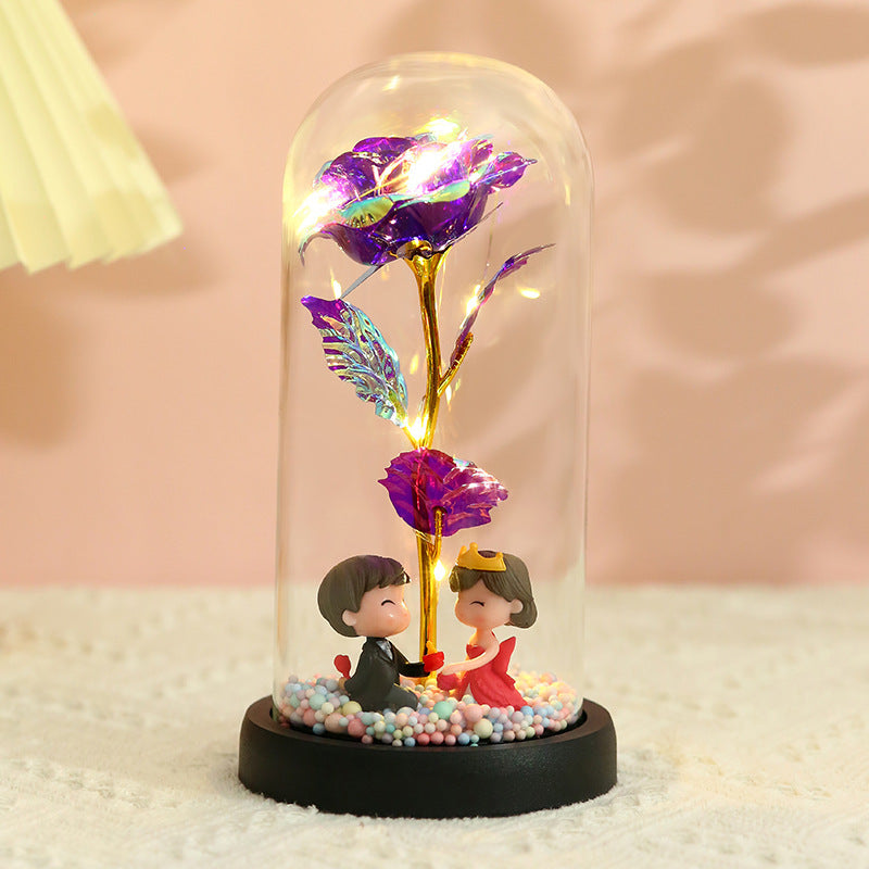 24K Gold Foil Flower LED Christmas Gift