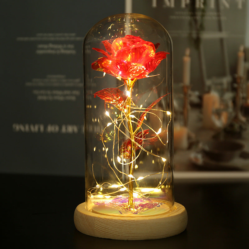 24K Gold Foil Flower LED Christmas Gift
