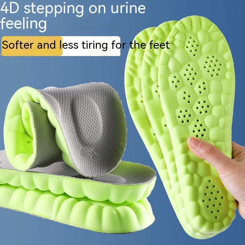 4D Cloud PU Massage Insoles – Shock-Absorbing & High Elastic