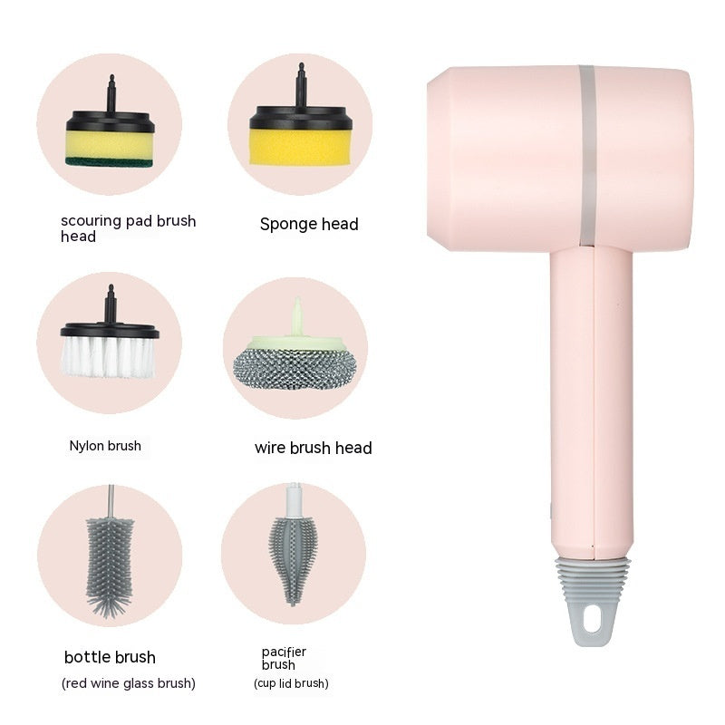 Electric 4-in-1 Rechargeable Cleaning Brush – Kitchen & Bathroom