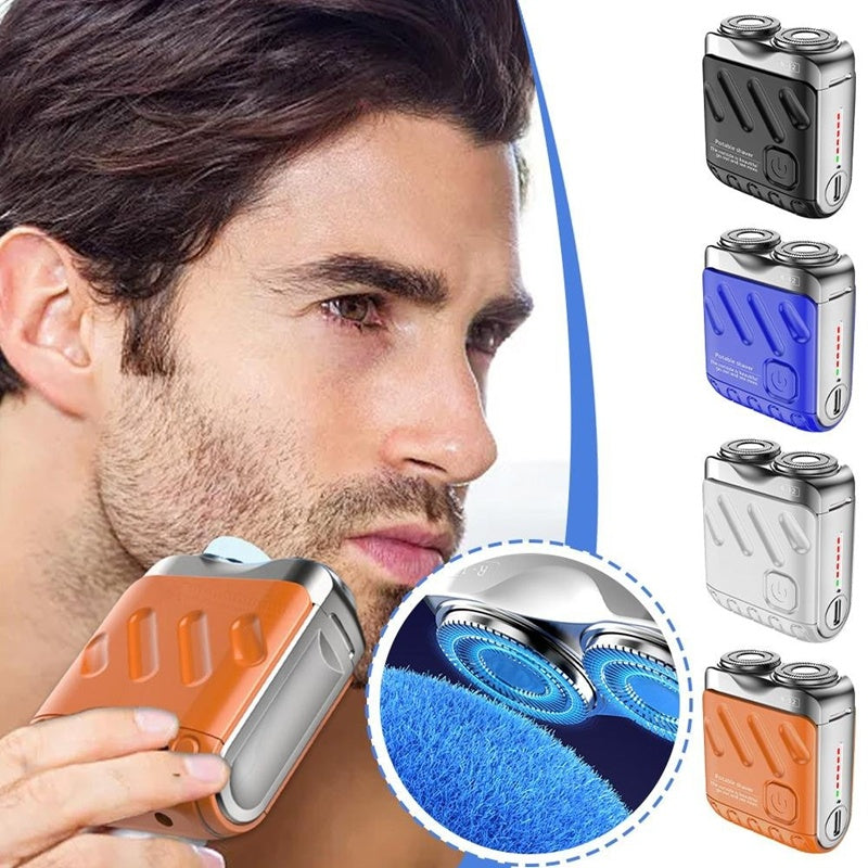 Portable Dual-Ring Electric Shaver