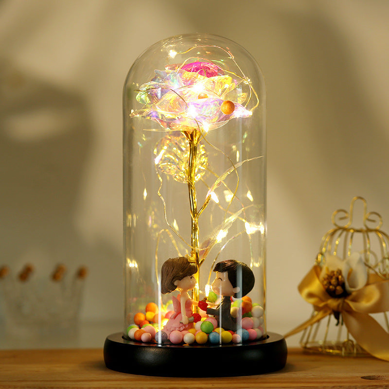 24K Gold Foil Flower LED Christmas Gift