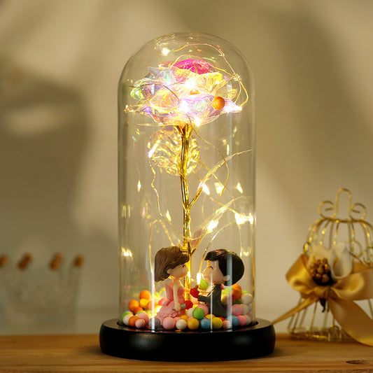 24K Gold Foil Flower LED Christmas Gift